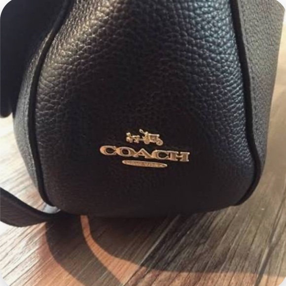 🔥NWT‼️Authentic Black Coach Turnlock Hobo Leather Shoulder Bag MSRP $350 - Picture 8 of 13